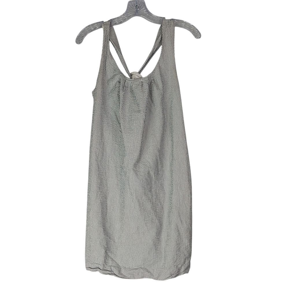 J Crew Mini Dress Women's 2 Blue White Stripe Seersucker Sleeveless Cotton 37413